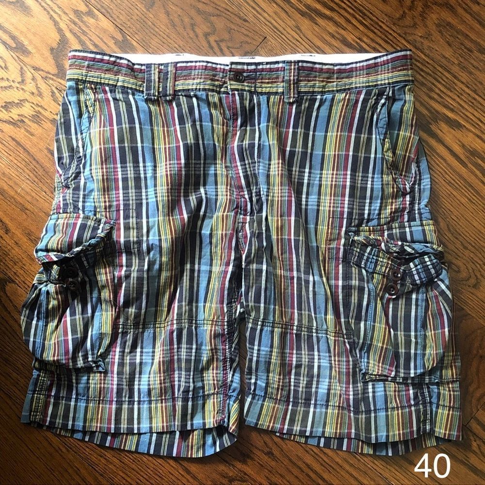 POLO RALPH LAUREN Mens Plaid Cargo Shorts Sz 40